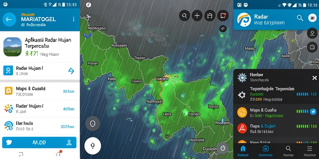 Tampilan antarmuka MARIATOGEL menampilkan informasi radar hujan yang jelas dan akurat.