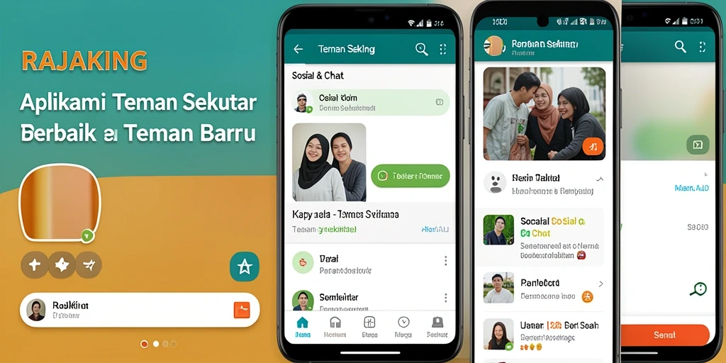 Antarmuka RAJAKING yang menarik dan mudah digunakan untuk menemukan teman.