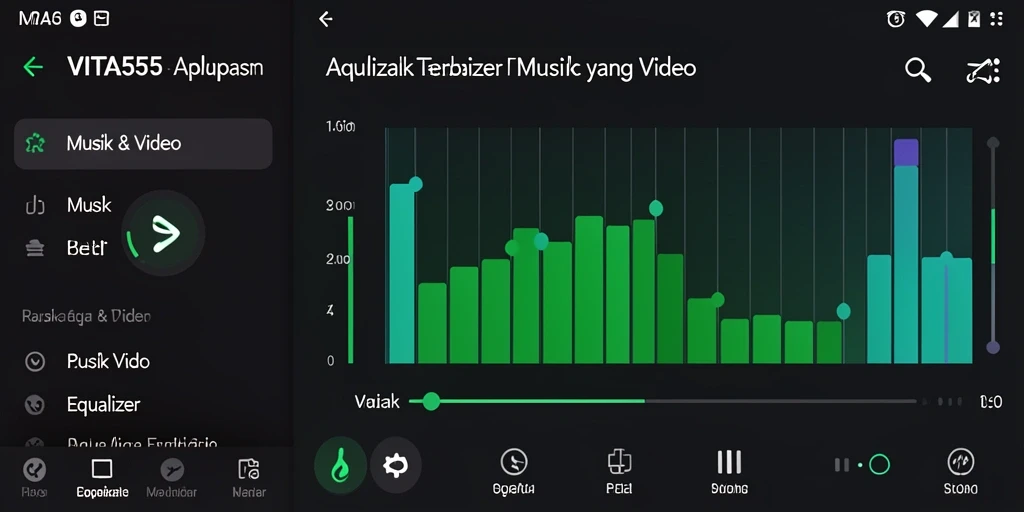 Antarmuka VITA555 dengan fungsi Equalizer yang menarik dan mudah digunakan.